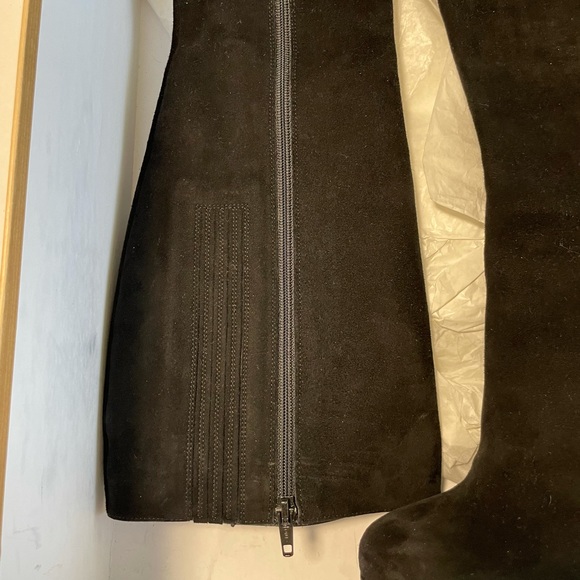 Christian Louboutin Suede Platform Knee Boots - Picture 9 of 9